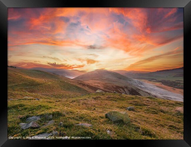 Pykestone Hill Peebles Framed Print by Reg K Atkinson