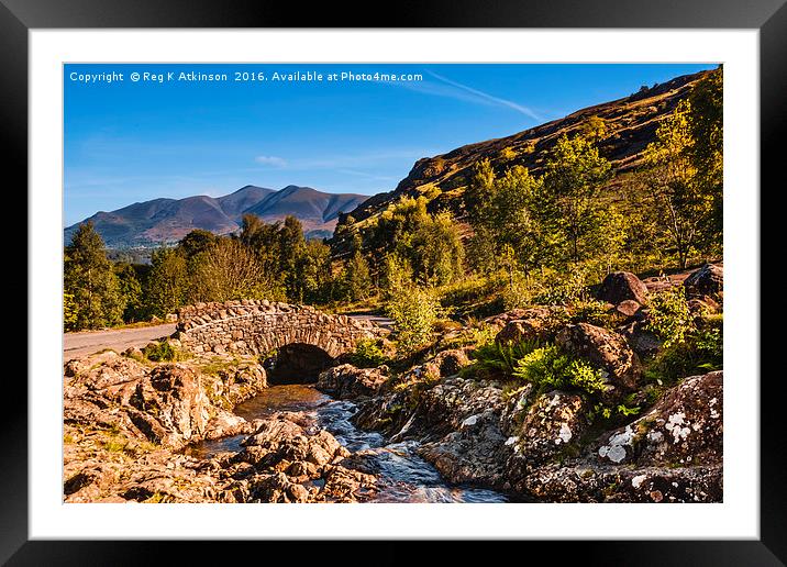 Ashness bridge Framed Mounted Print by Reg K Atkinson