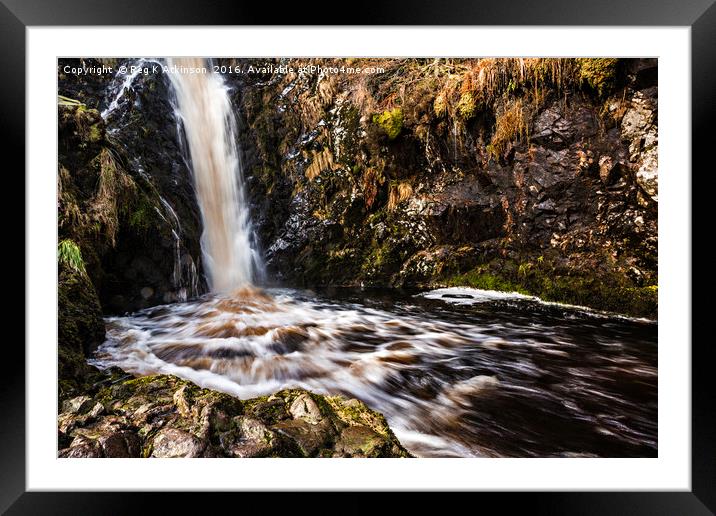 Linhope Spout Framed Mounted Print by Reg K Atkinson