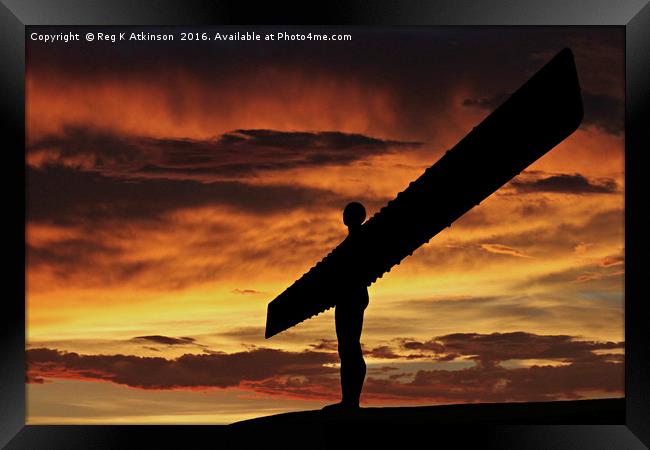 Angel Of The North Framed Print by Reg K Atkinson