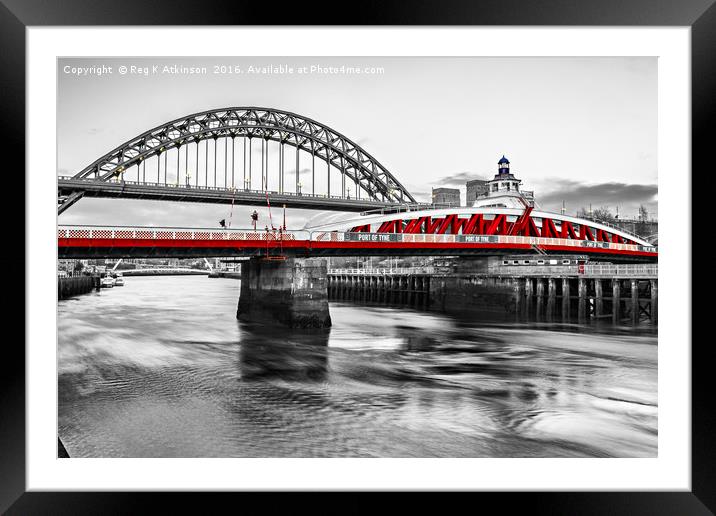 Painting The Toon Red Framed Mounted Print by Reg K Atkinson