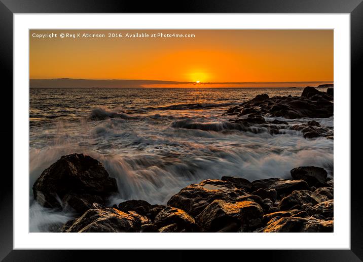 Tenerife Sunset Framed Mounted Print by Reg K Atkinson