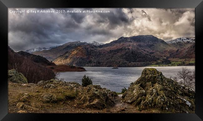 Panoramic Ullswater Framed Print by Reg K Atkinson