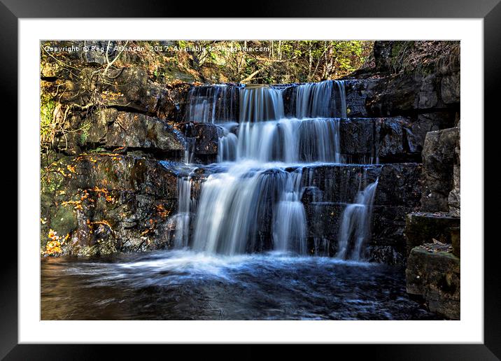 Bowlees Waterfall Framed Mounted Print by Reg K Atkinson