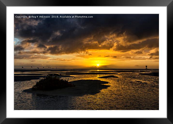 Sunrise, Gorriones,  Costa Calma Framed Mounted Print by Reg K Atkinson