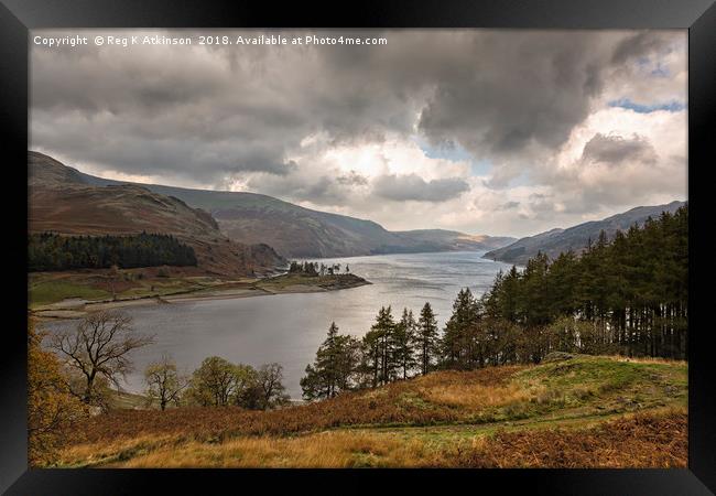 Stormy Haweswater Framed Print by Reg K Atkinson