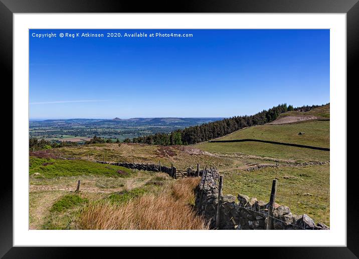 A View Of Roseberry Topping Framed Mounted Print by Reg K Atkinson