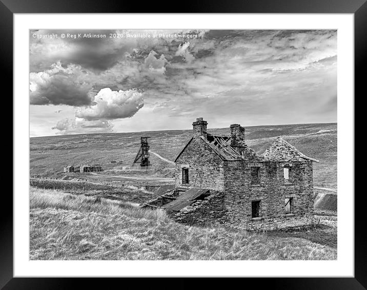 Grove Rake Mine Framed Mounted Print by Reg K Atkinson