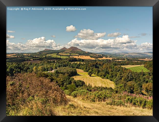 Scotts View to Eildon Hills Framed Print by Reg K Atkinson