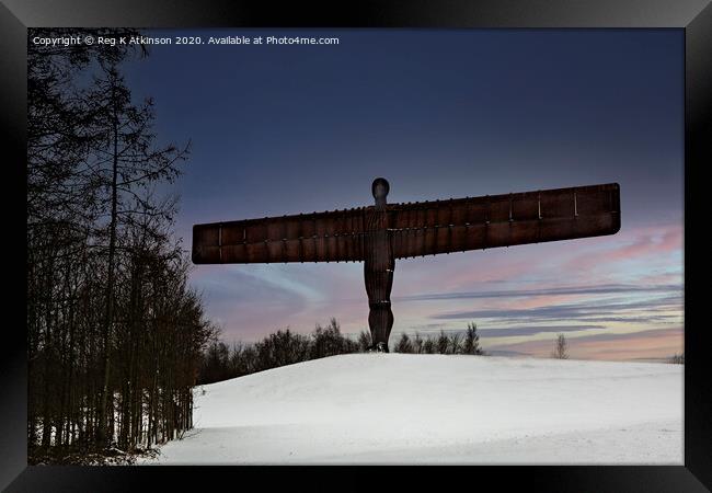 Angel of The North Framed Print by Reg K Atkinson