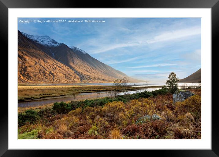 Loch Etive Framed Mounted Print by Reg K Atkinson