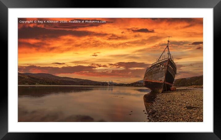 Corpach at Linnhe  Framed Mounted Print by Reg K Atkinson