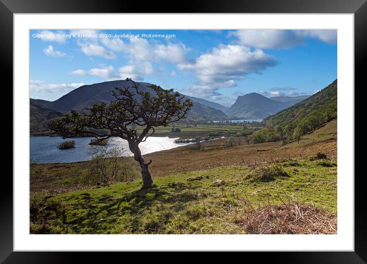 Crummock Water and Buttermere Framed Mounted Print by Reg K Atkinson