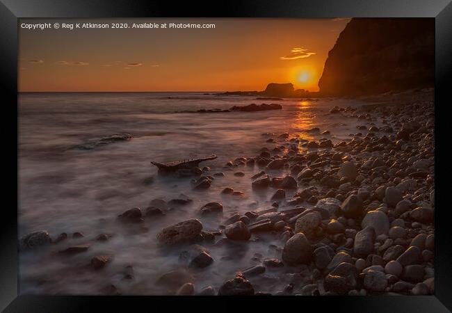 Coastal Sunrise Framed Print by Reg K Atkinson