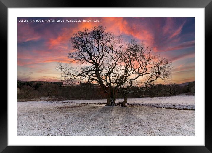 Derwent Sunset Framed Mounted Print by Reg K Atkinson