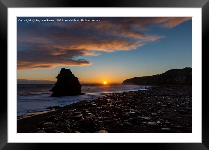 Winter Sunrise Framed Mounted Print by Reg K Atkinson