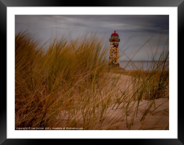 Point of Ayr Lighthouse Framed Mounted Print by Lee Sutton