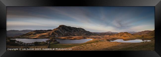 Cregennan Lakes. Framed Print by Lee Sutton