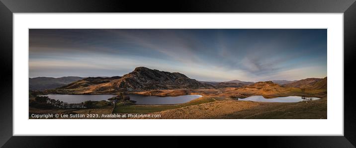 Cregennan Lakes. Framed Mounted Print by Lee Sutton