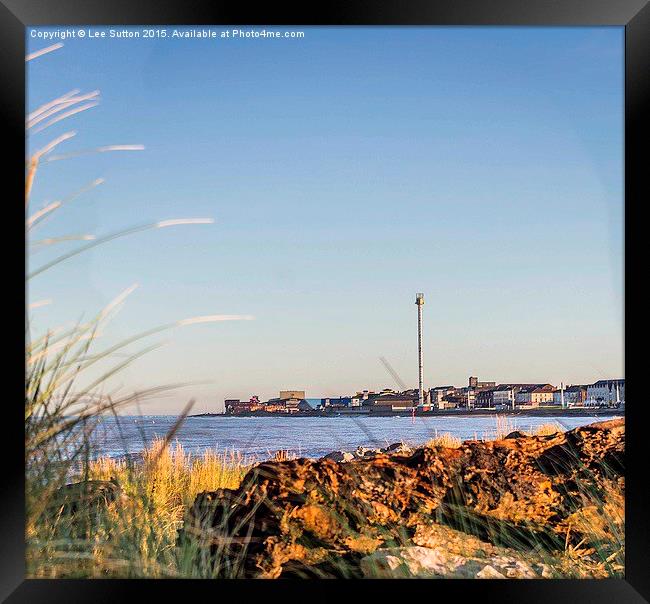  Beach view Framed Print by Lee Sutton