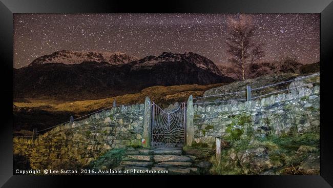 Gateway to the stars Framed Print by Lee Sutton