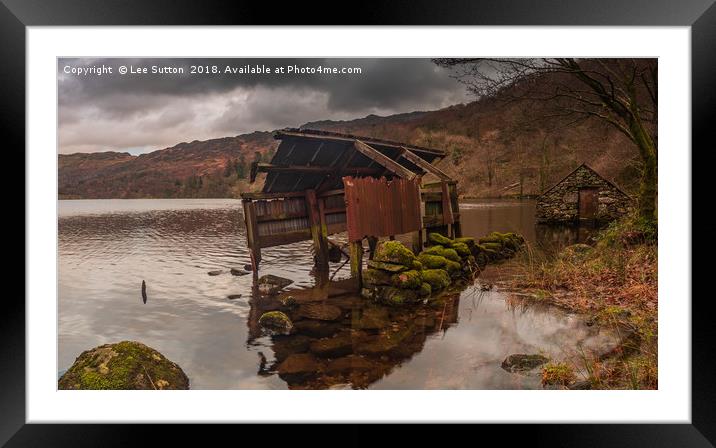 Abandoned boat house Framed Mounted Print by Lee Sutton