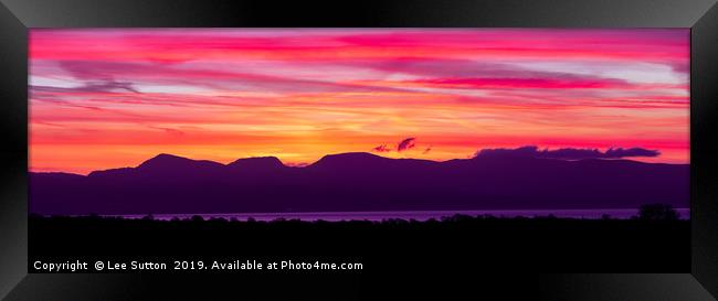 Cardigan Bay Sunrise Framed Print by Lee Sutton