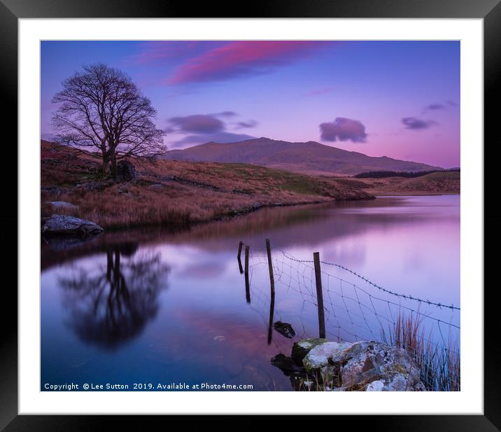 Blue hour over Snowdon Framed Mounted Print by Lee Sutton