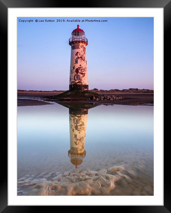 Talacre Beach Lighthouse Framed Mounted Print by Lee Sutton