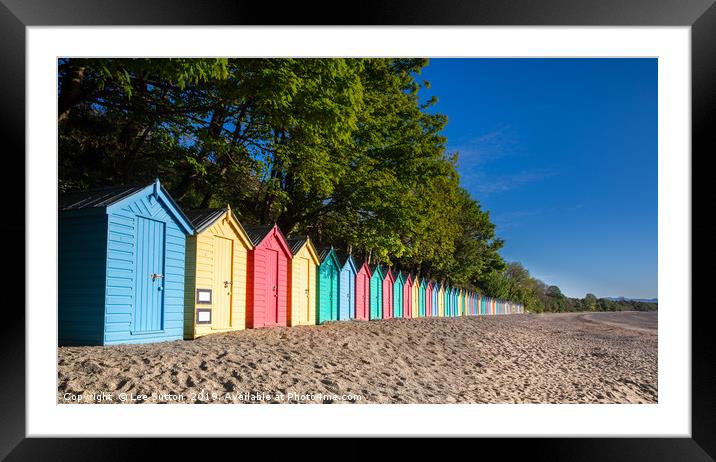 Beach Huts Framed Mounted Print by Lee Sutton