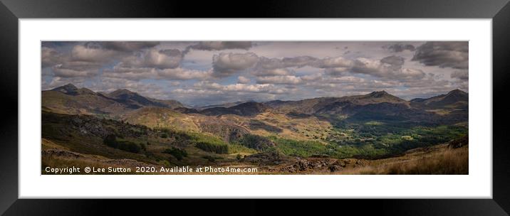 Snowdonia Panorama Framed Mounted Print by Lee Sutton