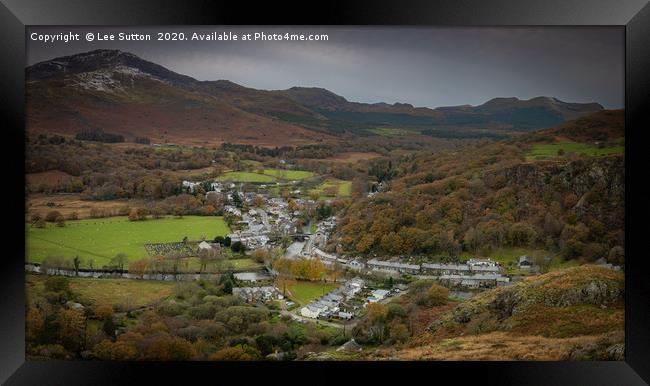 Beddgelert Panorama Framed Print by Lee Sutton