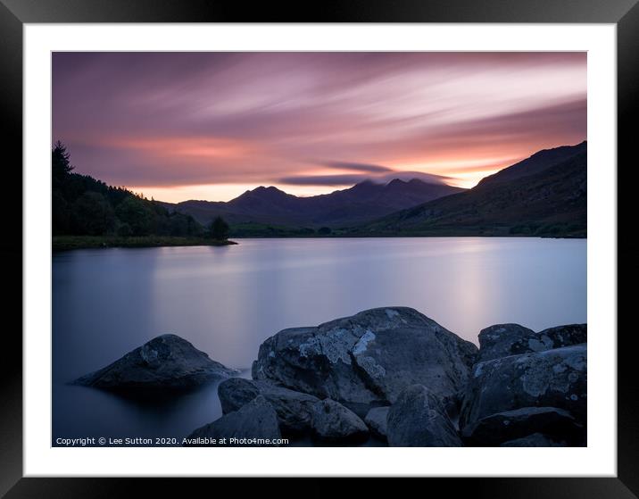 Snowdon Sunset Framed Mounted Print by Lee Sutton