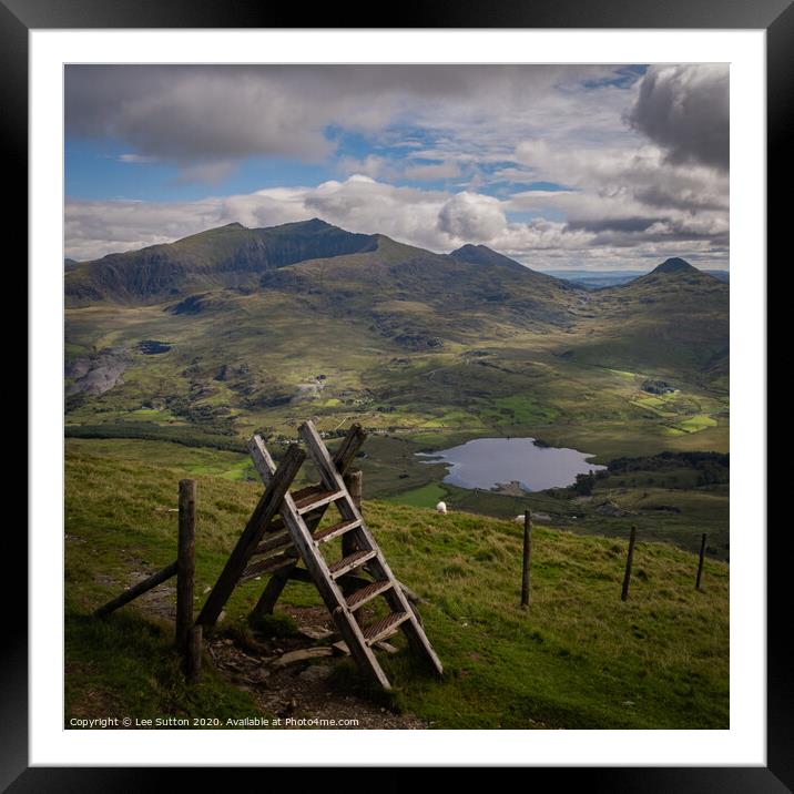 Snowdon view Framed Mounted Print by Lee Sutton