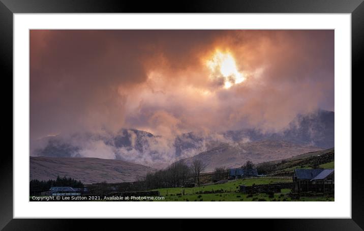 Low cloud over Snowdon Framed Mounted Print by Lee Sutton
