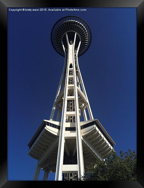  Seattle Space Needle Framed Print by kirsty ware