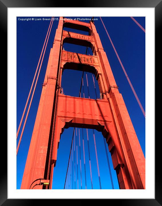 San Francisco Bridge (Gold Gate)  Framed Mounted Print by Liam Green
