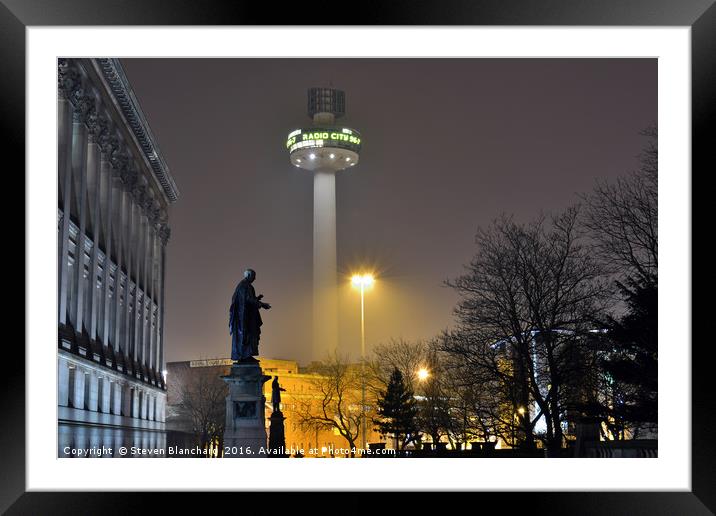 Radio city tower Liverpool  Framed Mounted Print by Steven Blanchard