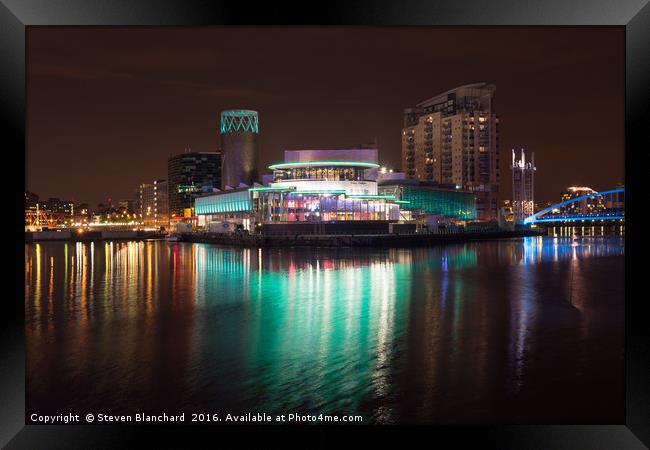 Quays theatre Manchester media city Framed Print by Steven Blanchard