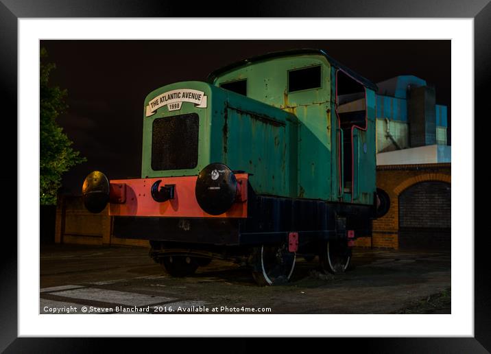Old dock train Framed Mounted Print by Steven Blanchard