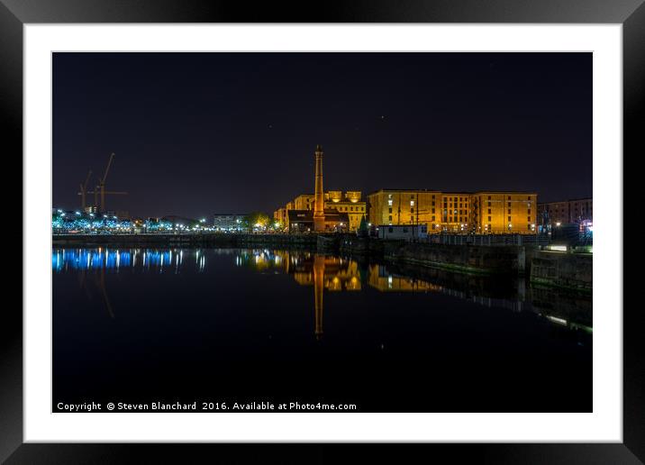 Pump house albert dock Framed Mounted Print by Steven Blanchard