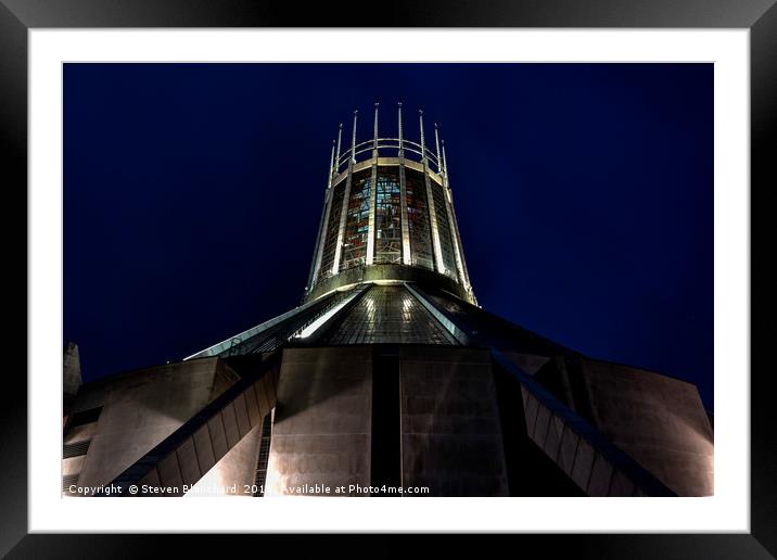 liverpool metropolitan cathedral Framed Mounted Print by Steven Blanchard