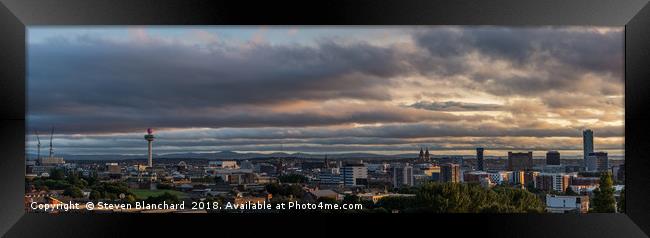 Liverpool skyline Framed Print by Steven Blanchard