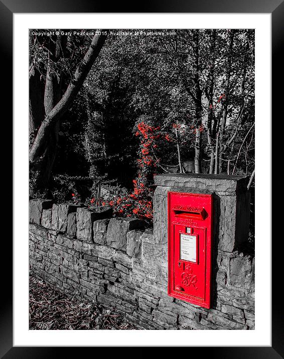 Postbox in red Framed Mounted Print by Gary Peacock