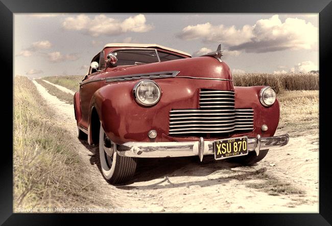American Classic Car Framed Print by Ian Merton