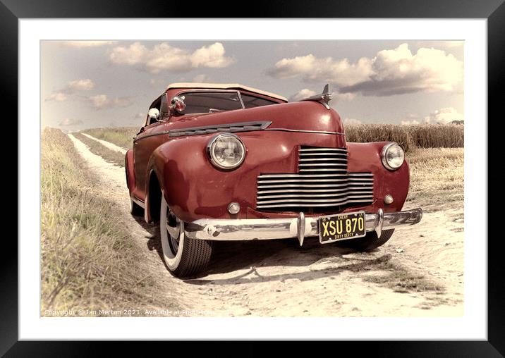 American Classic Car Framed Mounted Print by Ian Merton