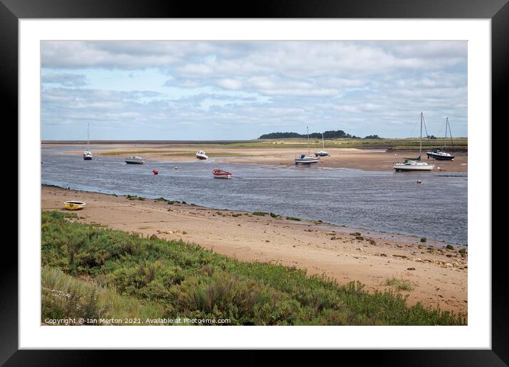 Boats at Wells Framed Mounted Print by Ian Merton