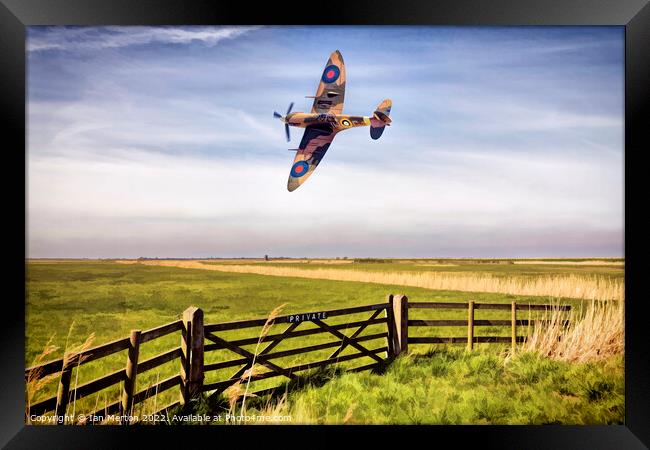 Spitfire Pass Framed Print by Ian Merton