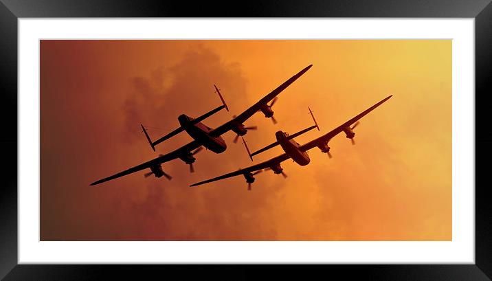 Avro Lancasters Framed Mounted Print by Ian Merton