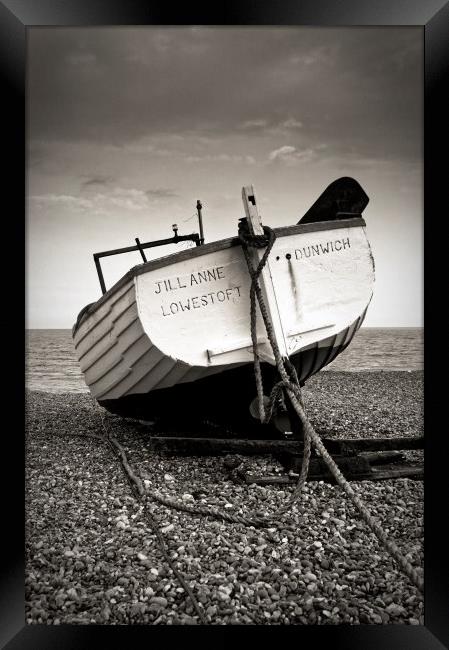 Dunwich Boat Framed Print by Ian Merton